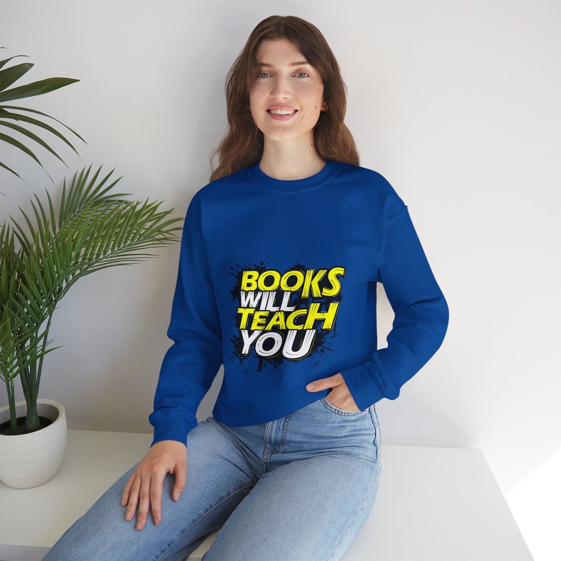 Unisex Heavy Blend™ Crewneck Sweatshirt Books Will Teach You